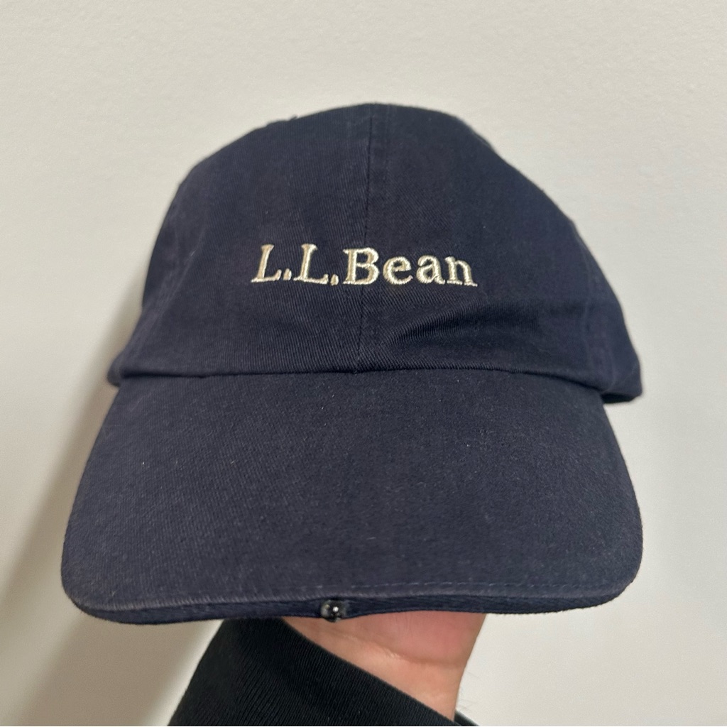 Ll Bean Pathfinder Led Hat Navy Blue Strapback Baseball